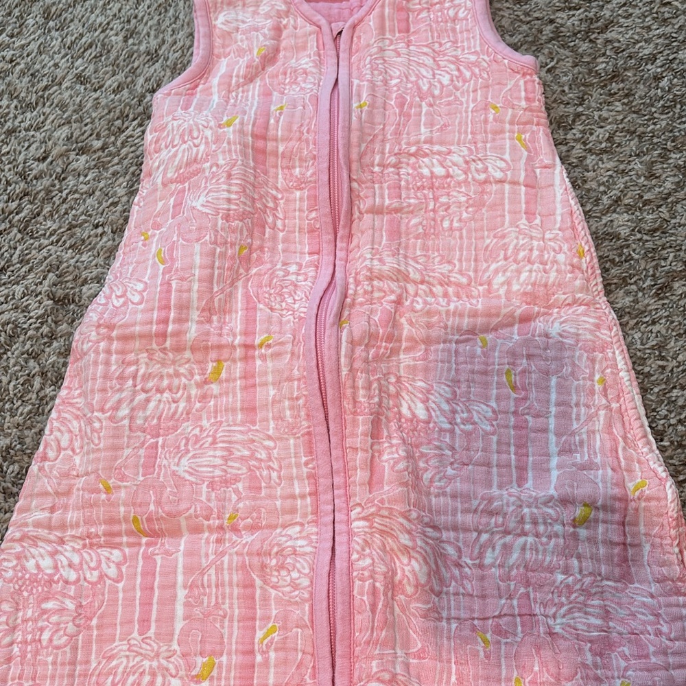 Lilly Pulitzer Pink and Yellow Kids Sleep Sack